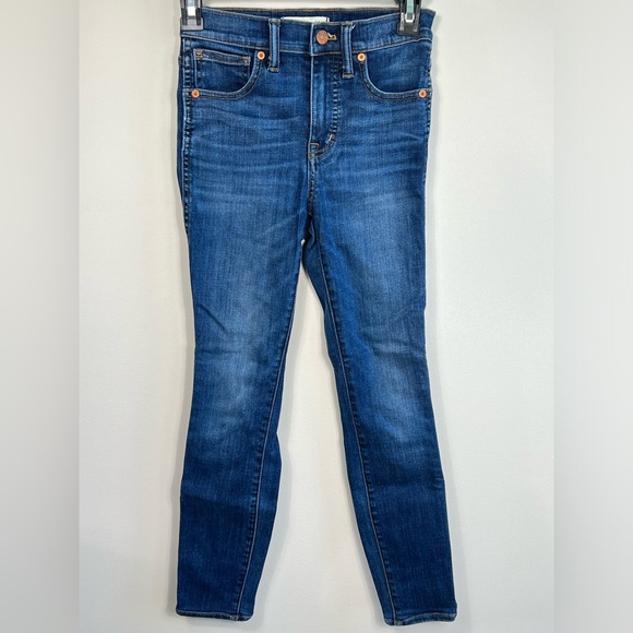 Madewell 10” rise skinny jeans, size 23 dark blue - Picture 2 of 9